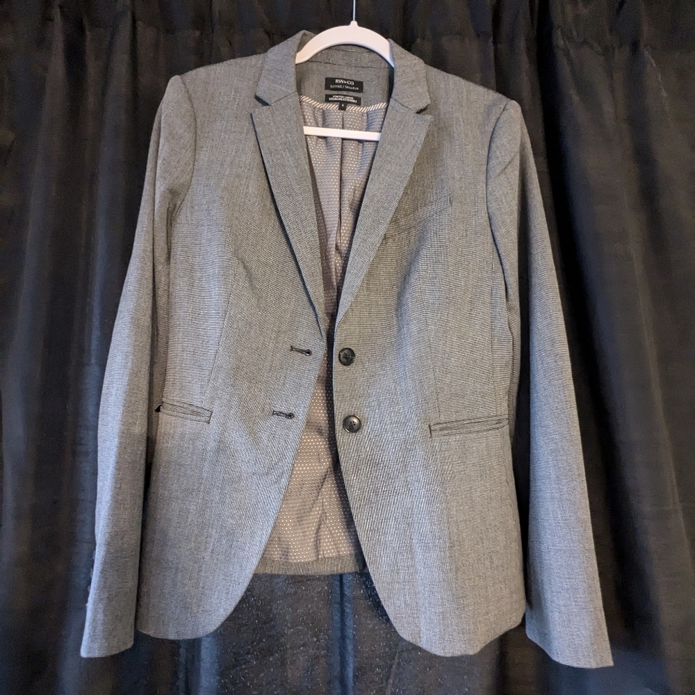 RW&Co suited blazer - Patterned gray